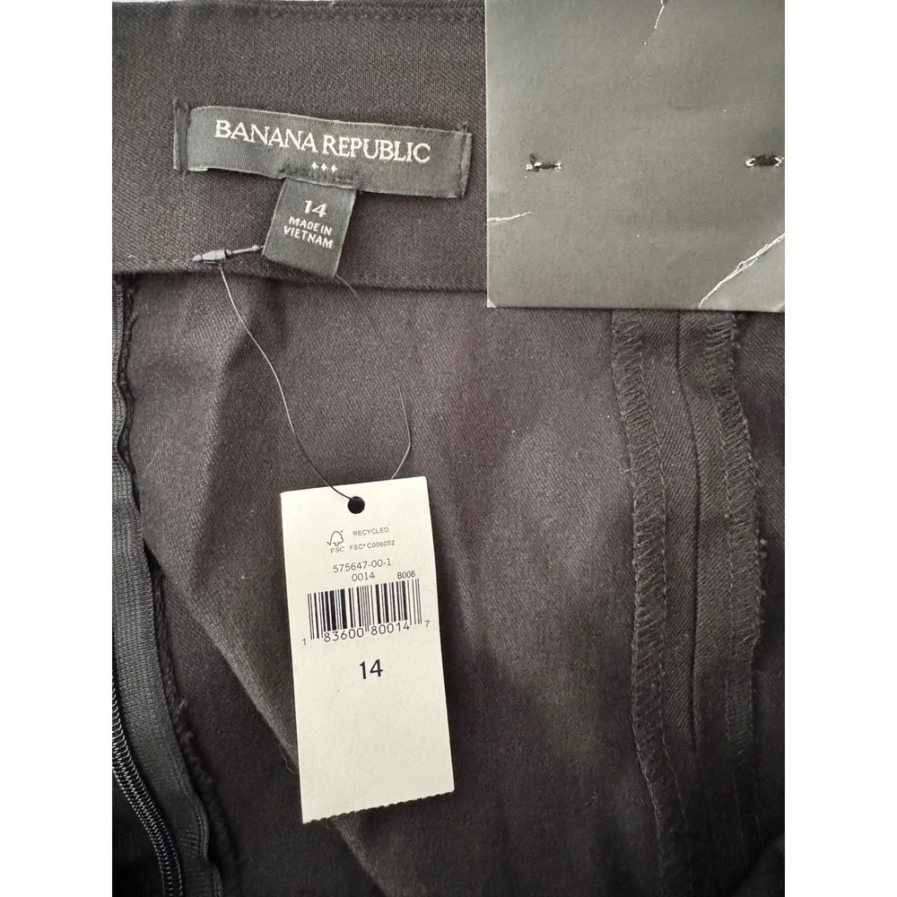 Banana Republic Womens Black Pencil Skirt‎ Size 14 Knee Length Career Office